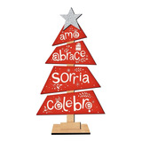 Enfeite De Mesa Natal - Ame, Abrace, Sorria, Celebre