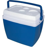 Caixa Térmica Azul Branca Cooler 12l C/ Alça 16 Latinhas Mor