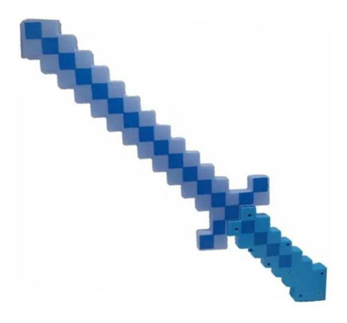 Espada Diamante Brinquedo Estilo Minecraft Com Led E Som