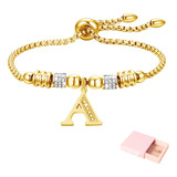 Pulseras De Oro Inicial Mujer Personalizadas Joyeria Mujer