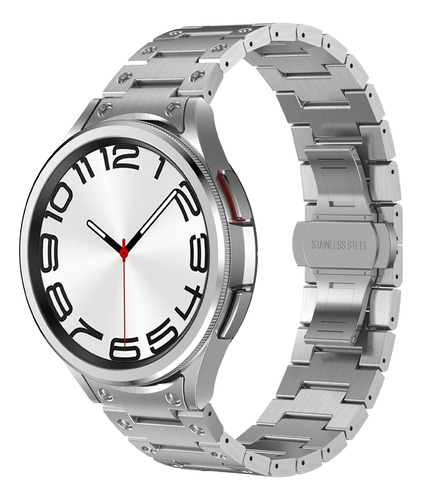 Correa De Reloj De Acero Plateado Para Samsung Galaxy Watch6