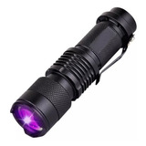 Lámpara Linterna Táctica Luz Negra Uv Ultravioleta Campismo Multiusos Seguridad Alacranes Batería Recargable Led Q5 Color De La Linterna Negro