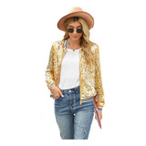 Oferta Especial Chamarra Bomber Mujer Colorido Bling Lenteju