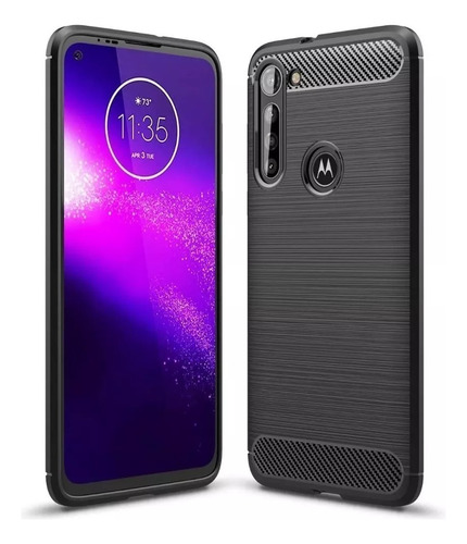 Funda Fibra Carbono Para Moto G8 Antigolpes Suave Flexible