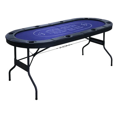 Mesa de Póker Plegable para 8 Jugadores con Paño Azul – Tipo Casino | MercadoLibre