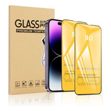 2 Piezas Mica Cristal Templado 9d Para iPhone Marcas