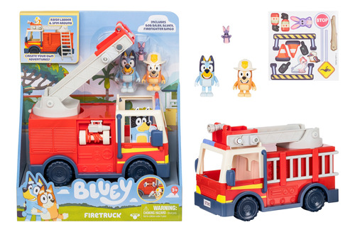 Camion De Bomberos Bluey Con Figuras De Accion Bingo