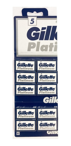 50 Navajas Doble Filo Afeitar Rasurar Gillette ® Platinum