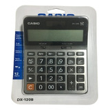 Calculadora Casio Dx-120b Gris Acero Ergonómica 