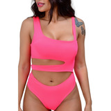 Biquini Maio Feminino Praia Bojo Neon Body Maio Bojo Verão