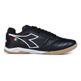 Chuteira Diadora Calcio Futsal Couro Preto/branco Dfaf100a