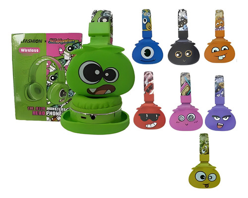 Fone De Ouvido Infantil Sem Fio Bluetooth Monster Jogos Cor Aleatório