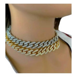 Cadena Collar Gargantilla Mujer Oro Blanco Oro Amarillo 