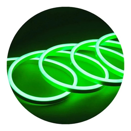 Mangueira Neon Flex Fino 5m + 1 Conector 8x16mm Cores