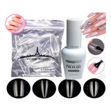 Kit X100 Tips Paris Night + Press Gel 15ml Uv/led Cherimoya