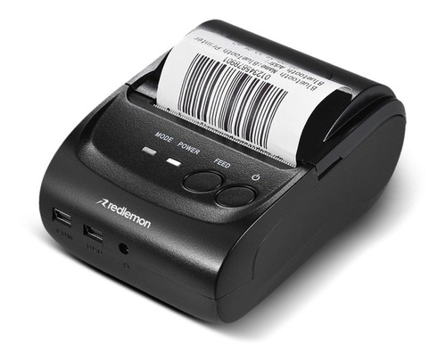 Impresora Térmica Bluetooth Inalámbrica Para Pos Redlemon Color Negro