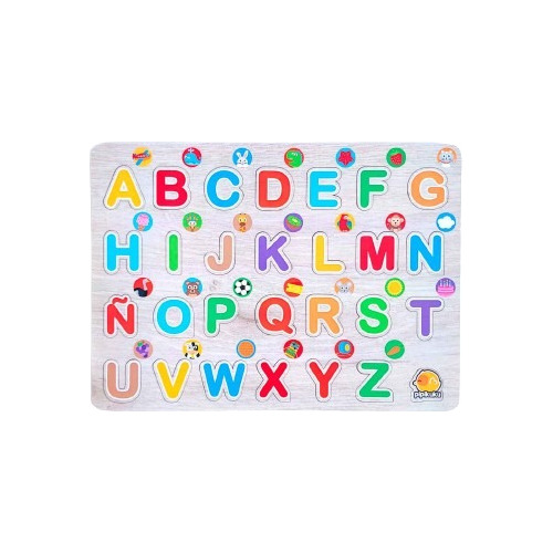 Tablero Encastre Abecedario Letras Juego Didáctico Infantil