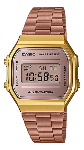 Reloj Casio Vintage Retro A-168wecm-5 Rose Gtia Oficial