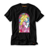 Camiseta Princesa Peach Toadstool Vitral Super Mario O Filme