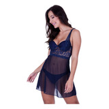 Camisola Sexy Atacado Linha Noite Transparente Tule E Renda