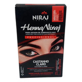 Henna Para Sobrancelhas Niraj 4g+fixador Castanho Claro