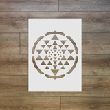 Stencil Mandala Geometria -estêncil Reutilizável A4 Ref 4032