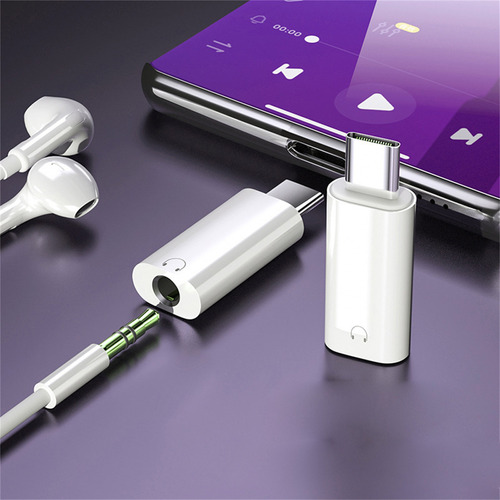 Cable Adaptador Usb C A Conector Para Audífonos Tipo C, Pu