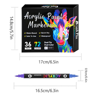 Marcador De Pintura De Dos Colores Y Dos Puntas