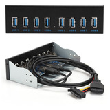 Usb3.0 19pin 8 Ports Hub Extensão De Unidade Óptica Frontal