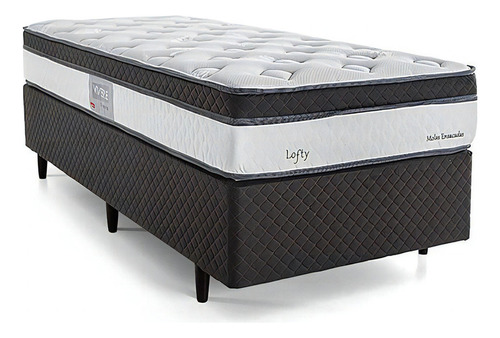 Cama Box Herval Solteiro Lofty, 67x88x188 Cm, Molas Ensac