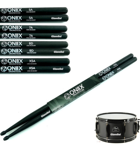 Baquetas Para Bateria Oniix By Vic Firth Medidas 5a 7a 8d Gh