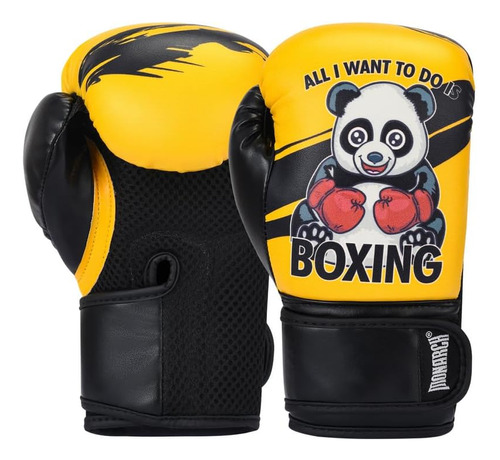 Guantes De Boxeo Macs 4 Oz De 5 A 8 Años Para Niños Amarillo