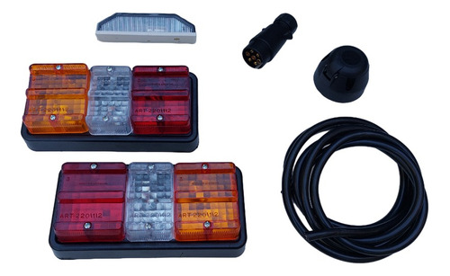 Kit Faros  Para Trailer Con Marcha Atrás Y Luz Patente 