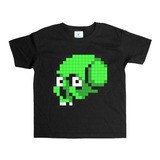 Remera Negra Adultos Pixel R105