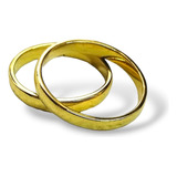 Anillos De Boda Oro Amarillo 14kbaño  Par Estuche Plata925 