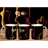 Taza De Ceramica Los Simpsons Homero Fuck You 3d 4k Art