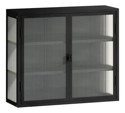 Gabinete Pared Moderno 3-tier 27.56'' Puertas Vidrio