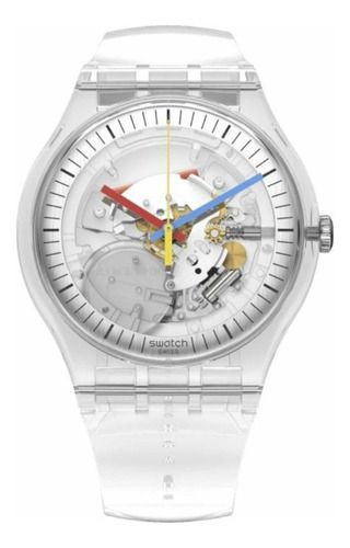 Reloj Swatch Clearly New Gent So29k100 Malla Transparente