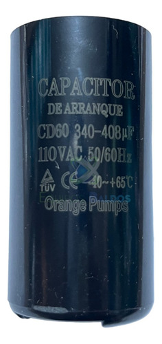 Capacitor De Arranque 340-408 Mfd Uf 110v Orangepumps