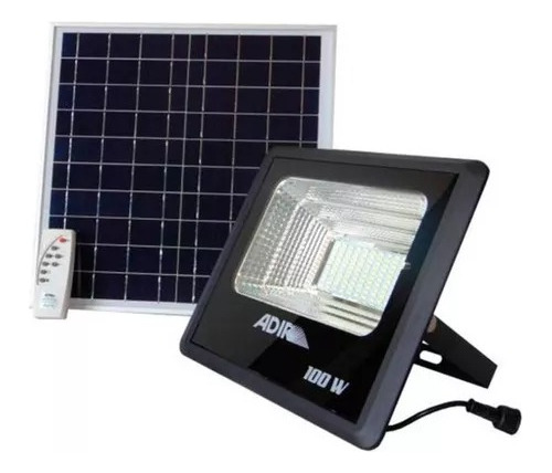 Foco Exterior 100w + Control Remoto + Panel Solar