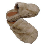 Pantuflas Peluche Mujer Peluche Piel Conejo Altas Suaves 