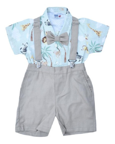 Roupa De Menino Aniversário Safari Animais Papilloo