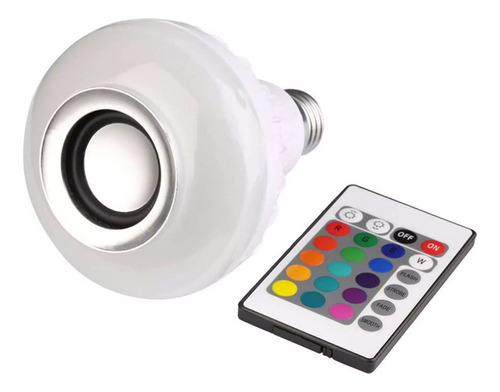 Bombillo Parlante Bluetooth Luces Multicolor Con Control
