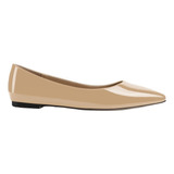 Ballerina Mujer Punta Fina Beige Ejecutiva