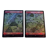 2 Cartas Magic Lord Of The Rings Mountain Lands (foil) Mtg