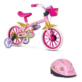 Bicicleta Infantil Feminina Nathor Princesas Disney Com Cap