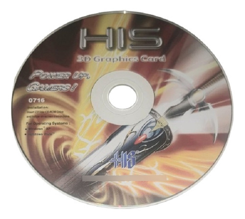 Cd Rom Original His 3d Graphics Card Power Up, Gamers!