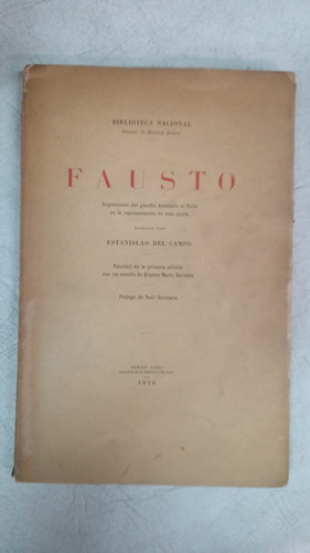 Fausto - Estanislao Del Campo - Biblioteca Nacional