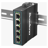 Switch Ethernet Industrial De Red Rápida, 5 Puertos Mini