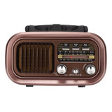 Altavoz De Radio Vintage Portátil De 3 Bandas Multifuncional